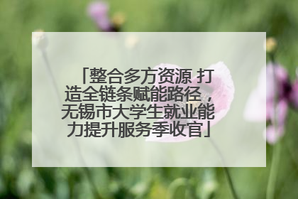 整合多方资源 打造全链条赋能路径，无锡市大学生就业能力提升服务季收官