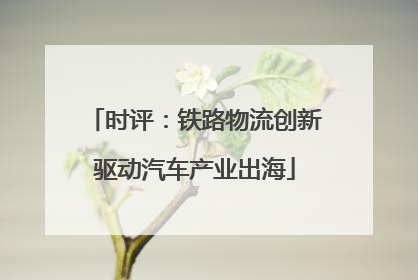 时评：铁路物流创新驱动汽车产业出海