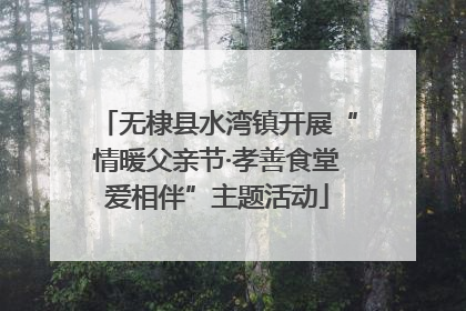 无棣县水湾镇开展“情暖父亲节·孝善食堂爱相伴”主题活动