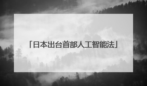 日本出台首部人工智能法