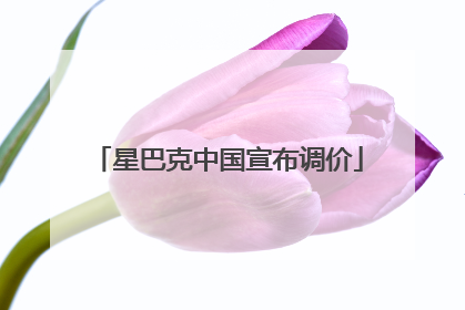 星巴克中国宣布调价