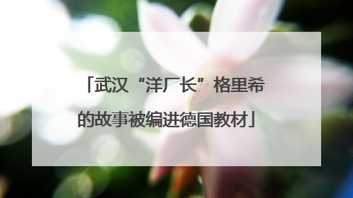 武汉“洋厂长”格里希的故事被编进德国教材