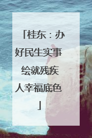 桂东：办好民生实事 绘就残疾人幸福底色