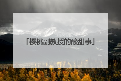 樱桃副教授的酸甜事