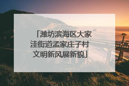 潍坊滨海区大家洼街道孟家庄子村文明新风展新貌
