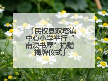 民权县双塔镇中心小学举行“南溟书屋”捐赠揭牌仪式