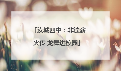 汝城四中：非遗薪火传 龙舞进校园