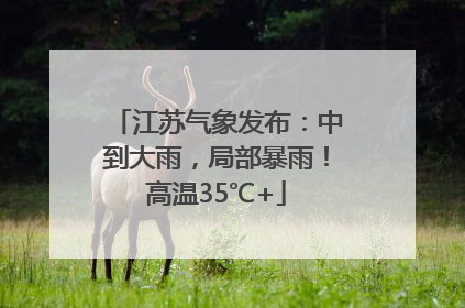 江苏气象发布：中到大雨，局部暴雨！高温35℃+