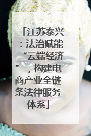 江苏泰兴：法治赋能“云端经济”，构建电商产业全链条法律服务体系