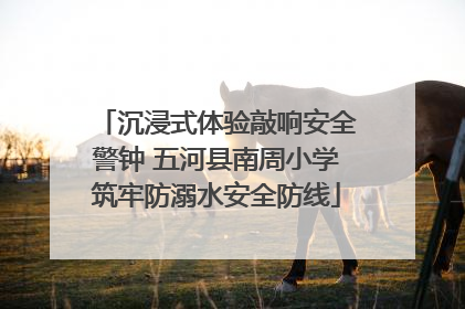 沉浸式体验敲响安全警钟 五河县南周小学筑牢防溺水安全防线