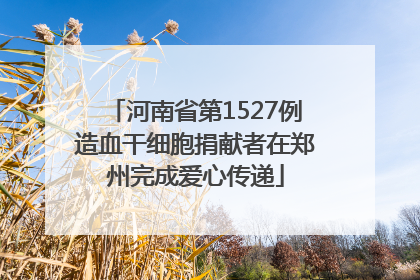 河南省第1527例造血干细胞捐献者在郑州完成爱心传递