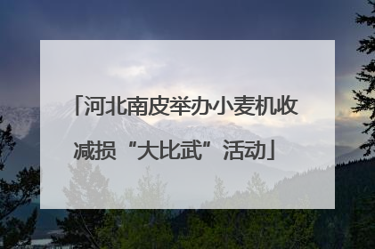 河北南皮举办小麦机收减损“大比武”活动