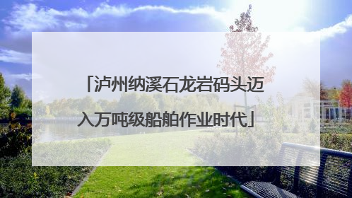 泸州纳溪石龙岩码头迈入万吨级船舶作业时代