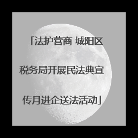法护营商 城阳区税务局开展民法典宣传月进企送法活动