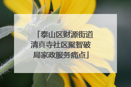 泰山区财源街道清真寺社区聚智破局家政服务痛点