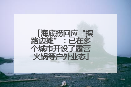 海底捞回应“摆路边摊”：已在多个城市开设了露营火锅等户外业态