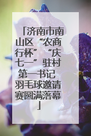 济南市南山区“农商行杯”“庆七一”驻村第一书记 羽毛球邀请赛圆满落幕
