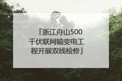浙江舟山500千伏联网输变电工程开展双线检修
