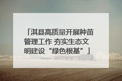淇县高质量开展种苗管理工作 夯实生态文明建设“绿色根基”