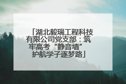 湖北毅瑞工程科技有限公司党支部：筑牢高考“静音墙” 护航学子逐梦路