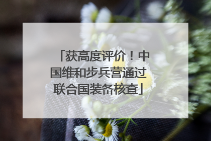 获高度评价！中国维和步兵营通过联合国装备核查