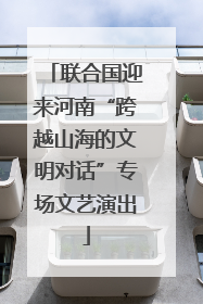联合国迎来河南“跨越山海的文明对话”专场文艺演出