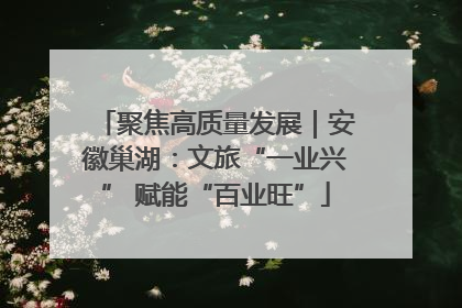 聚焦高质量发展｜安徽巢湖：文旅“一业兴” 赋能“百业旺”