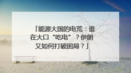 能源大国的电荒：谁在大口“吃电”？伊朗又如何打破困局？
