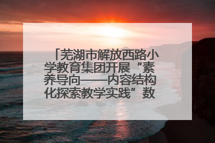 芜湖市解放西路小学教育集团开展“素养导向——内容结构化探索教学实践”数学专题研讨活动