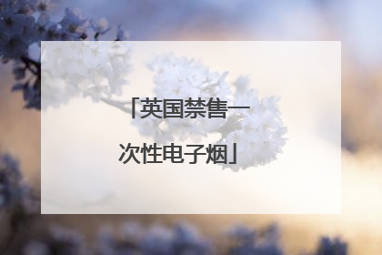 英国禁售一次性电子烟