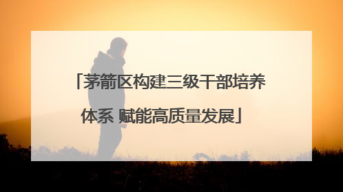 茅箭区构建三级干部培养体系 赋能高质量发展