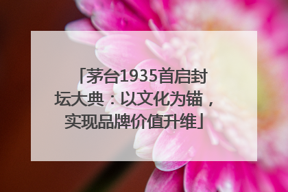 茅台1935首启封坛大典：以文化为锚，实现品牌价值升维