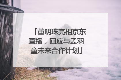董明珠亮相京东直播，回应与孟羽童未来合作计划