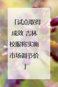 试点取得成效 吉林校服将实施市场调节价