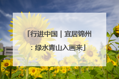 行进中国｜宜居锦州：绿水青山入画来
