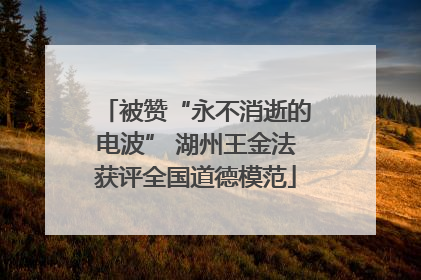 被赞“永不消逝的电波” 湖州王金法获评全国道德模范