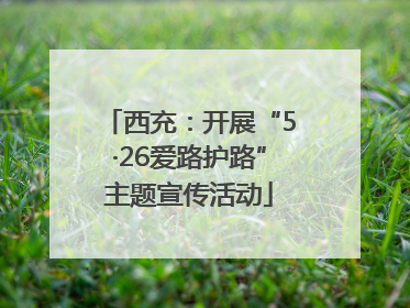 西充：开展“5·26爱路护路”主题宣传活动