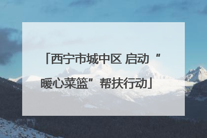 西宁市城中区 启动“暖心菜篮”帮扶行动