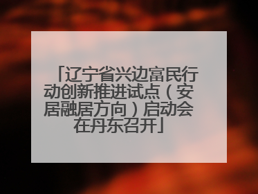 辽宁省兴边富民行动创新推进试点（安居融居方向）启动会在丹东召开