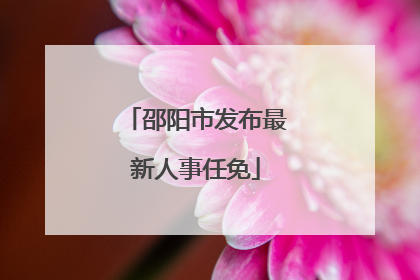 邵阳市发布最新人事任免