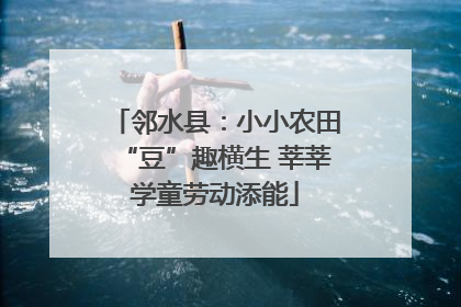 邻水县：小小农田“豆”趣横生 莘莘学童劳动添能