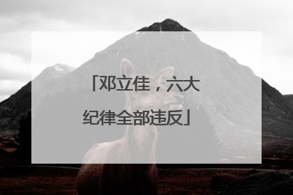 邓立佳，六大纪律全部违反