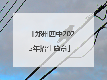 郑州四中2025年招生简章