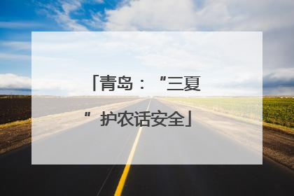 青岛：“三夏”护农话安全