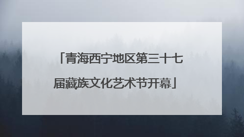 青海西宁地区第三十七届藏族文化艺术节开幕