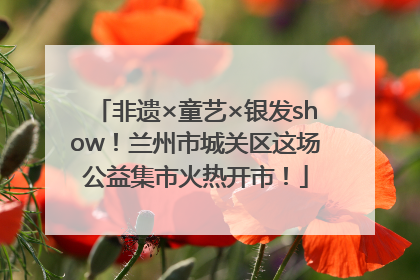 非遗×童艺×银发show！兰州市城关区这场公益集市火热开市！