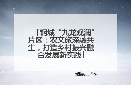 钢城“九龙观澜”片区：农文旅深融共生，打造乡村振兴融合发展新实践