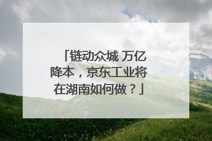 链动众城 万亿降本，京东工业将在湖南如何做？