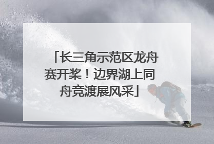长三角示范区龙舟赛开桨！边界湖上同舟竞渡展风采