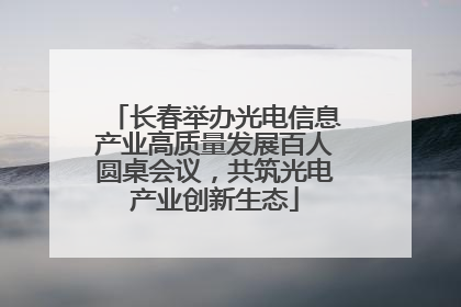 长春举办光电信息产业高质量发展百人圆桌会议，共筑光电产业创新生态